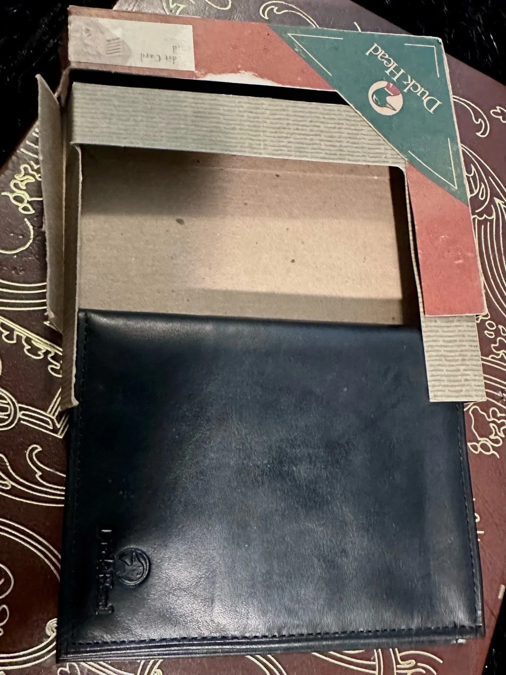 Duck Head Black Leather Bifold Wallet